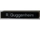 Part No: 6636pb016  Name: Tile 1 x 6 with 'R. Guggenheim' Pattern - Set 21004