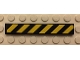 Part No: 6636pb091  Name: Tile 1 x 6 with Black and Yellow Danger Stripes Thin Pattern (Sticker) - Set 60059