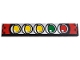 Part No: 6636pb293  Name: Tile 1 x 6 with Yellow, Green and Red Race Start Lights Pattern (Sticker) - Set 8279