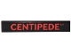 Part No: 6636pb303  Name: Tile 1 x 6 with Red 'CENTIPEDE TM' Pattern (Sticker) - Set 10306