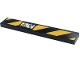 Part No: 6636pb310L  Name: Tile 1 x 6 with Black and Yellow Danger Stripes, Crush Zone and Exclamation Mark in Warning Triangle Pattern Model Left Side (Sticker) - Set 42094