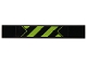Part No: 6636pb397  Name: Tile 1 x 6 with Lime Danger Stripes Pattern (Sticker) - Set 80022