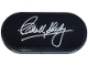 Part No: 66857pb108  Name: Tile, Round 2 x 4 Oval with Silver Script 'Carroll Shelby' Signature Pattern (Sticker) - Set 10357