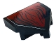Part No: 66956pb02  Name: Wedge 2 x 2 x 2/3 Pointed with Dark Red Skin and Black Lines Pattern (Sticker) - Set 76154