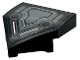 Part No: 66956pb19  Name: Wedge 2 x 2 x 2/3 Pointed with Dark Bluish Gray Geometric Armor Panel with White Slots Pattern (Sticker) - Set 76300