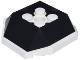 Part No: 67013pb01  Name: Shell with 4 Recessed Studs and Hole with Molded White Bottom Pattern