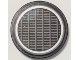 Part No: 67095pb118  Name: Tile, Round 3 x 3 with SW Dark Falcon Grille with Dark Bluish Gray Border Pattern (Sticker) - Set 75389