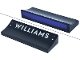 Part No: 6806pb008  Name: Arch 6 x 2 x 5/6 Inverted with White 'WILLIAMS' Logo and Dark Blue Panel Pattern (Stickers) - Set 77249