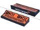 Part No: 6806pb010  Name: Arch 6 x 2 x 5/6 Inverted with 'DKX DKX' 'ACCELERATING WEB3' on Orange Background and White 'McLaren' Logo Pattern (Stickers) - Set 77251