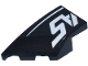 Part No: 6930pb006  Name: Wedge 4 x 2 Left No Studs with White 'AS' of Haas Logo and Curved Line Pattern (Sticker) - Set 77250
