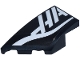 Part No: 6930pb007  Name: Wedge 4 x 2 Left No Studs with White 'HA' of Haas Logo and Curved Line Pattern (Sticker) - Set 77250