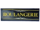 Part No: 69729pb117  Name: Tile 2 x 6 with Yellow 'BOULANGERIE' and White Ornaments Pattern (Sticker) - Set 910032