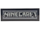 Part No: 69729pb123  Name: Tile 2 x 6 with Light Bluish Gray Minecraft Logo on Dark Bluish Gray Background Pattern (Sticker) - Set 21265