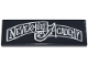 Lego part: Tile 2 x 6 with Silver 'NEVERMORE ACADEMY' Banner Pattern (Sticker) - Set 76780