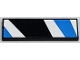 Part No: 69729pb188  Name: Tile 2 x 6 with Dark Azure and White Diagonal Stripes Pattern (Sticker) - Set 76922