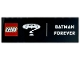 Part No: 69729pb192  Name: Tile 2 x 6 with LEGO Logo, White Bat in Question Mark and 'BATMAN FOREVER' Pattern