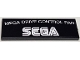 Part No: 69729pb208  Name: Tile 2 x 6 with White 'MEGA DRIVE CONTROL PAD' and 'SEGA' Logo Pattern (Sticker) - Set 40769