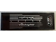 Part No: 69729pb235  Name: Tile 2 x 6 with Engine Cover with Silver Lines, 'Lamborghini' and 'V10' Pattern (Sticker) - Sets 42161 / 42196