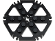 Part No: 69984  Name: Technic, Plate Rotor 6 Blade with Clip Ends Connected (Water Wheel) - Solid Studs