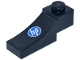 Part No: 70681pb03L  Name: Arch 1 x 3 Inverted with Blue and White Circle 'hp' Logo Pattern Model Left Side (Sticker) - Set 77242