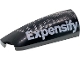 Part No: 7206pb003  Name: Slope, Curved 4 x 1 Left with White 'Expensify' Logo and Silver Dots Pattern