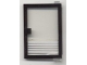 Part No: 73435c01pb04  Name: Door 1 x 4 x 5 Right with Trans-Clear Glass and 5 White Stripes Pattern (Sticker) - Set 6392