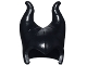 Part No: 75869  Name: Minifigure, Headgear Head Top with Widow's Peak and 2 Large Curved Segmented Horns (Maleficent) - Hard Plastic