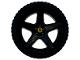Part No: 7834pb01c01  Name: Wheel 21mm D. x 11mm with 5 Spokes with Yellow Ferrari Logo and Silver Bolts Pattern with Black Tire 24 x 11 Straight Tread (7834pb01 / 5810)