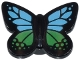 Lot ID: 390553667  Part No: 80674pb04  Name: Butterfly with Stud Holder with Medium Azure and Bright Green Wings Pattern