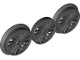 Part No: 85489  Name: Train Wheel RC, Spoked with Technic Axle Hole and Counterweight, Blind and Flanged Driver, 3 in Bag (Multipack)