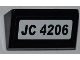 Part No: 85984pb011  Name: Slope 30 1 x 2 x 2/3 with 'JC 4206' Pattern (Sticker) - Set 4206