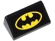 Part No: 85984pb030  Name: Slope 30 1 x 2 x 2/3 with Batman Logo Pattern (Sticker) - Set 76000