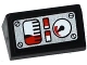 Part No: 85984pb081  Name: Slope 30 1 x 2 x 2/3 with 4 White and Red Gauges and 4 Screws on Silver Background Pattern (Sticker) - Set 42032