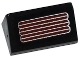 Part No: 85984pb083  Name: Slope 30 1 x 2 x 2/3 with Silver and Dark Red Grille Pattern (Sticker) - Set 70166