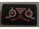 Part No: 85984pb163  Name: Slope 30 1 x 2 x 2/3 with 2 Dark Red and White Gauges and Control Stick Pattern (Sticker) - Set 70164