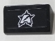 Part No: 85984pb187  Name: Slope 30 1 x 2 x 2/3 with Silver Ultra Agents Logo Pattern (Sticker) - Set 70165