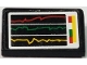 Part No: 85984pb224  Name: Slope 30 1 x 2 x 2/3 with Red, Green and Yellow Line Graphs and Buttons on White Background Pattern (Sticker) - Set 8185