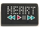 Part No: 85984pb341  Name: Slope 30 1 x 2 x 2/3 with White 'HEART' and Music Player Display with Magenta and Dark Turquoise Controls Pattern (Sticker) - Set 41390