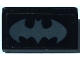 Part No: 85984pb372  Name: Slope 30 1 x 2 x 2/3 with Dark Bluish Gray Batman Logo Pattern (Sticker) - Set 70923