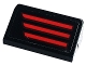 Part No: 85984pb383L  Name: Slope 30 1 x 2 x 2/3 with 3 Red Stripes (Brake Lights) Pattern Model Left Side (Sticker) - Set 76181