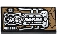 Part No: 87079pb0217  Name: Tile 2 x 4 with Black 'CONDRAI 2000' on Silver Engine Pattern (Sticker) - Set 70745