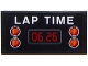 Part No: 87079pb0274  Name: Tile 2 x 4 with 'LAP TIME' and '06.26' with Four Orange and Red Lights Pattern (Sticker) - Set 75871