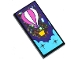 Part No: 87079pb0379  Name: Tile 2 x 4 with Hot Air Balloon, Stars and Dark Purple and Medium Azure Clouds Pattern (Sticker) - Set 41130