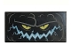 Part No: 87079pb0408  Name: Tile 2 x 4 with Cloud Creature Face With Medium Blue Electrified Sinister Smile and Yellow Eyes Pattern (Monstrox)