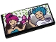 Part No: 87079pb0784  Name: Tile 2 x 4 with TV Screen with Two People with Pink and Blue Hair Pattern (Sticker) - Set 41391