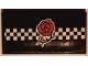 Part No: 87079pb1030  Name: Tile 2 x 4 with Red Rose and White Checkered Stripe Pattern (Sticker) - Set 41352
