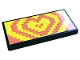 Part No: 87079pb1055  Name: Tile 2 x 4 with Coral and Yellow Pixelated Heart Pattern (Sticker) - Set 41250