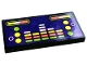 Part No: 87079pb1056  Name: Tile 2 x 4 with Bright Pink, Coral, Lime and Yellow Buttons and Sound Equalizer Bars Pattern (Sticker) - Set 41250