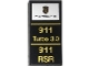 Part No: 87079pb1151  Name: Tile 2 x 4 with Porsche Logo and Yellow '911 Turbo 3.0' and '911 RSR' Pattern (Sticker) - Set 75888
