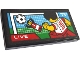Part No: 87079pb1153  Name: Tile 2 x 4 with TV Screen with 'LIVE' Soccer / Football Match with Player with Number 5 and Goalie Pattern (Sticker) - Set 60257